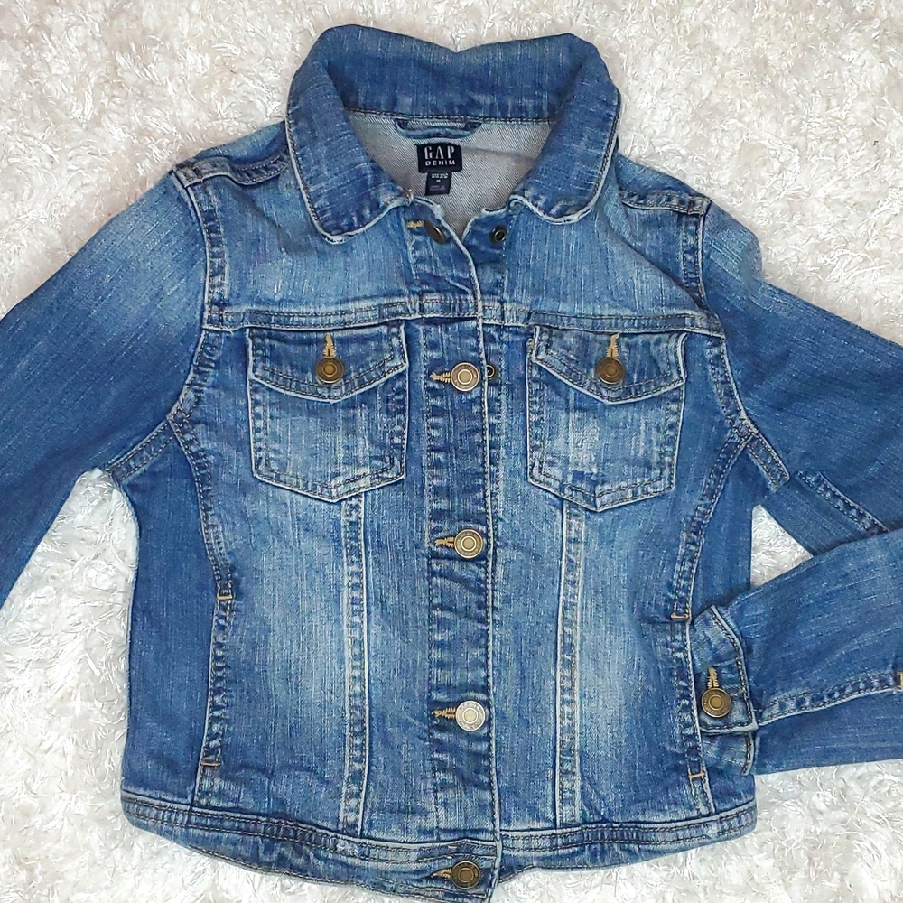Kid's Gap Denim Jean Jacket with Snaps Size Medium